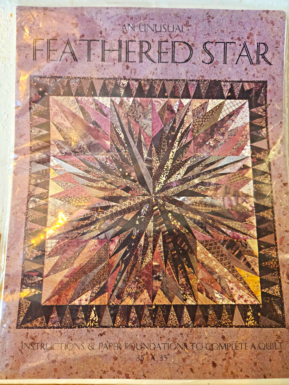 VTG Paper Piecing Quilt Pattern Karen K. Stone "Unusual Feathered Star"